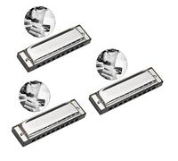 Alasum 3pcs Swan Harmonica Tones C Blues Harmonica C for Blues Harp Lovers Play Chromatic Mouth Organ Tunes