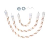 Alasum 3pcs U Shaped Cotton Rope Bird Climbing and Perch Stand for Lovebird and Parrot Cage with Multifunctional Design Providing Exercise Opportunity and Soft Chew