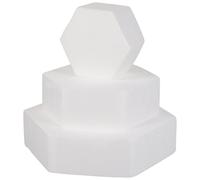 Alasum 3pcs White Foam Cake Shape Mould for Model Decorations and Photo Props, Creative Cake Shape Appearance Suitable for Painting and Party Decor