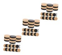 Alasum 3sets Wood Backgammon Pieces for Board Game Round Checker Pieces Replacement Wooden Checkers for Backgammon Game Accessory