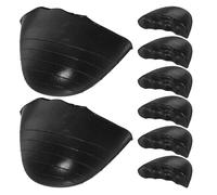 Alasum 4 Pairs Black Toe Filler Cushion Inserts for Sneakers and Casual Styles, Reusable Pu Shoe Cushion Pads with Unique Shape to Adjust Shoe Fit for Men and Women