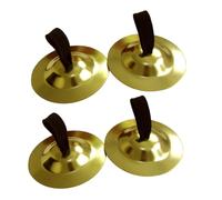Alasum 4 Pcs Copper Finger Cymbals Set, Small Percussion Dancing Props for Belly Dance and Music Performance, Mini Finger Instruments Suitable and Adult Dancers