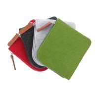 Alasum 4 Pcs Felt Coin Purse Set for Mini Wallet with Smooth Zipper and Thickened Felt Material for Daily Use and Shopping Storage Pouch