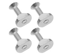 Alasum 4 Sets Stainless Steel M6 Fin Thumb Screws for Paddle Board and Tail Fin, Removable Surfing Accessories with High Strength Connection and Silver Finish, for Improving Control