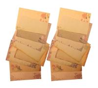 Alasum 40 Sheets Stationery Letter Paper Retro European Style Kraft Paper with Assorted Color Pretty Pattern Smooth Writing Convenient to Use for Painting and Sorting Notes Random Style