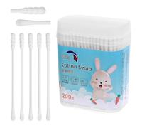 Alasum 400pcs Cotton Swabs for Delicate Ear and Nose Cleaning, Soft Cotton and Paper Material with Strong Toughness, Gently Cleans and Dries, Suitable for Daily Grooming and Care