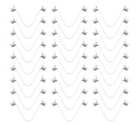 Alasum 40pcs V-shaped Umbrella Spring Clips Double-head Hollow Push Button Clasps, 7mm Tubular Locking Pins for Kayak and Canoe Paddle Accessories, Spring-loaded Plungers for Outdoor