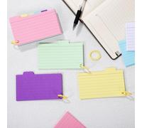 Alasum 450pcs Lined Memo Pads with 8 Assorted Colour Binder Rings, Paper Flash Cards for Learning and Sketches, Peel off Easily and Keep Paper from Falling Apart Random Color