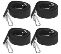 Alasum 4pcs Adjustable Snare Drum Strap Replacement Belt Set for Military and African Drums, Black Polyester Material with Stay-in-place Design, Comfortable for Neck Or Shoulder Use