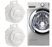 Alasum 4pcs Baby Safety Button Protective Covers for Washing Machine and Car Abs Material Cartoon Lovely Shape Prevents Button Pressing and Not Easy to Open Lock
