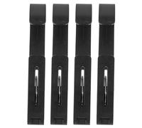 Alasum 4pcs Black Abs Hanging Hooks for Clothes with Strong Load-Bearing and Wall Damage Prevention, Sl nd Practical Clips for Bathroom Or Wardrobe Storage