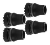 Alasum 4pcs Black PVC Crutch End Tips and Cane Foot Pads for Frail Elder Users, Shock Absorption and Slip Prevention and Slippery Surfaces