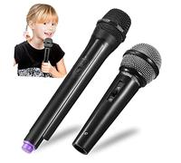 Alasum 4pcs Boys and Girls Microphone Toys Realistic Simulation Microphones for Play Props for Singing Acting and Birthday Parties Design