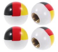 Alasum 4pcs Creative Flag Shape Tire Valve Stem Caps Replacement for Motorcycle and Car, Made of Sturdy Abs and Copper with Easy Installation and Waterproof Features, Stylish Car