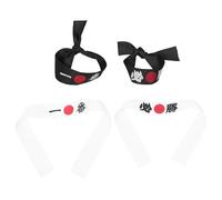 Alasum 4pcs Japanese Ninja Hachimaki Headbands for Karate and Sushi Chef Costume Accessories Thickened Wide Bands for Boys and Traditional Japanese Martial Arts Party Decorations and Role