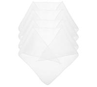 Alasum 4pcs Large Dog Bandanas for Dogs White Polyester Handkerchiefs Easy to Put and Take off Wear-resistant Decorative Bandanas for Taking Pictures and Parties