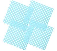 Alasum 4pcs Light Blue Small Animal Cage Floor Mats Wear-resistant Foot Pads for Guinea Pig Hamster Bunny Cage Hole Cushions Suitable for Indoor Pet Habitats