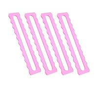 Alasum 4pcs Mahjong Auxiliary Set Acrylic Bright Scalloped Mahjong Rules Helper Scalloped Rules Reader Acrylic Card Guide for Assistant Rosy