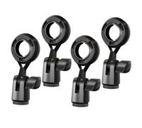 Alasum 4pcs Microphone Clip Holder with Rotation Mic Clips for Handheld Microphones Suitable for Podcast Online Course Voice Chat and Travel Use