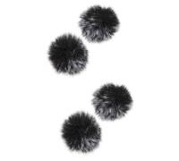 Alasum 4pcs Microphone Wind Cover Clip Type Mic Protector Noise Reduction Furry Windscreen for Recording Live Streaming and Events