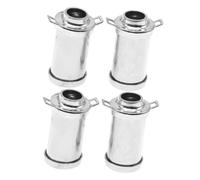 Alasum 4pcs Mini Retro Alloy Milk Jug Vintage Dollhouse Metal Cream Can Pretend Play Props Tiny House Kitchen Decor Accessories for Micro Scene