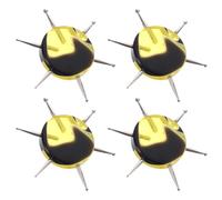 Alasum 4pcs Nail Dotting Tool Kit with 6-in-1 Acrylic and Metal Ball Embossing Stylus, Ergonomic Design for Sturdy and Quick Adaptation, for Nail Art and Painting