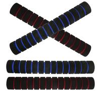 Alasum 4pcs Non-slip Sponge Handlebar Covers Soft Grip Sleeves for Kayak Paddles and Bicycle Handlebars Easy Installation Comfortable Anti-slip Workout Grips Red and Blue