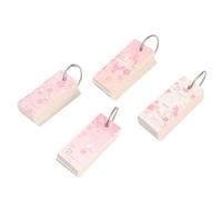 Alasum 4pcs Pink Pocket Notepad with Binder Ring, Paper Memo Notepad Featuring Cartoon Patterns, Convenient to Take and Easy to Install, for Studying and Home Use by Assorted style