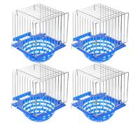 Alasum 4pcs Plastic Bird Nest Container for Finch and Budgie with Stylish Blue Design, Iron Wire Frame, Optimal Incubation, Versatile Use for Bird Breeding and Hatchery