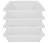 Alasum 4pcs Plastic Laboratory Tray Rectangular Lab Organizer Chemical Resistance and Spill Prevention for Science Experiments 13.8" X 9.9" X 3.3"