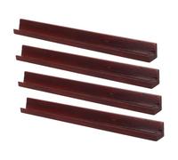 Alasum 4pcs Portable Wooden Mahjong Tile Racks with Grooved Design for Secure Tile Movement Mini Compact Holders for Travel Go Gaming for Mahjong and Domino Enthusiasts