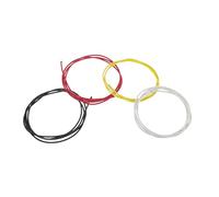 Alasum 4pcs Shielded Guitar Instrument Cable Braided Wire Silicone Material Pre-tinned Copper Wire Advanced Shielding Secure Signal Flow Assorted Colour for Electric Guitar DIY Repair