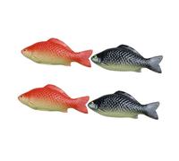 Alasum 4pcs Simulated Carp Fish Model Set for Educational and Desktop Decor, Multi-color Imitation Fish Ornaments for Home Decoration and Photography Props