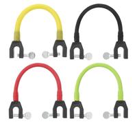 Alasum 4Pcs Ski Tip Connector Training Aid for Beginners, Speed Control Skiing Aid Clips in Black Green Red Yellow, Lightweight Ski Equipment Accessories for Winter Sports