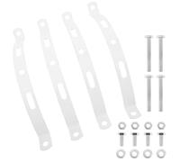 Alasum 4pcs Solar Light Pole Mounting Bracket for Lamp Post Installation, Corrosion Resistant Iron and Steel Clamp, Fits 130-180mm Poles, Efficient Outdoor Arm for Street Light in Public