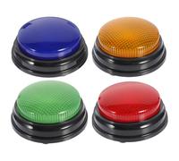 Alasum 4Pcs Sound Button Buzzers with Light and Sound, Party Game Answer Buzzer Set, Prank Button Prop for Family and Halloween Party Supplies