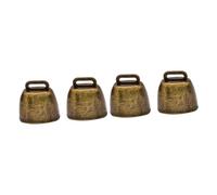 Alasum 4pcs Square Shape Cowbells Noisemaker for Adults Ringer Bells Hand Bells for Sports Events Wedding Birthday Party