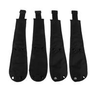 Alasum 4Pcs Stroller Straps Crotch Pad for Stroller Safety Travel Belt Black Oxford Cloth Easy to Clean Wellcrafted Travel Accessories for Parents and Strap Protectors