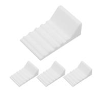 Alasum 4pcs Trash Can Stopper Silicone Bumper Wall Spacer Quiet Collision Protection Reusable White Pads for Cabinet behind Trash Cans