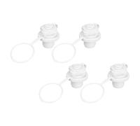 Alasum 4Pcs White Spiral Kayak Air Valves Replacement Set - Inflatable Boat and Dinghy Air Valve Adapter Caps for Canoe and Paddle Board Inflation