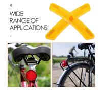 Alasum 4Pcs Yellow Bicycle Spoke Reflectors Plastic Bike Wheel Reflective Safety Clips for Night Cycling, Mountain and Road Bike Accessories, Front and Rear Visibility Enhancers