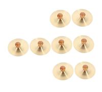 Alasum 4sets Finger Cymbals Zen Decor Set Brass Tingsha Bells Meditation Bell Chimes Hand Percussion for Yoga Chakra 2pcs*4