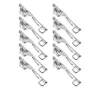 Alasum 5 Pairs Heavy Duty Double-Layer Small Zipper Pulls in Silver Zinc Alloy, Explosion Proof with Single Lock Hole, Compatible with Padlocks, for Luggage Zipper Repair Kit and Suitcase
