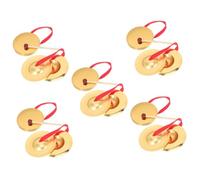 Alasum 5 Sets Lion Dance Gong Desktop Toys Chinese Gong Hand Gong Instrument Musical Gong Instrument Percussion Toy Chao Gong with Hammer Gong Hammer Plaything Mini Toy Alloy