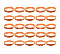Alasum 50pcs Basketball Printed Silicone Bracelets Stylish Letter Design, Practical and Tough Wristbands for Birthday Or Theme Party Accessories