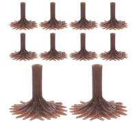 Alasum 50pcs Brown Plastic Model Tree Stands for Train Scenery and Architectural Models, Easy Assembly Miniature Tree Bases for DIY Crafting and Scenery Building Supplies