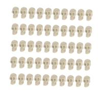 Alasum 50pcs Mini Skulls Crafts Skull Ornaments Bone Small Party Halloween Hanging Decoration Spooky Dead Prop Head Decoration Human Anatomy Horror Tiny Khaki