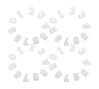 Alasum 50pcs Numbers 0-9 Applique Embroidered Number Iron on Patches White Polyester Creative Accent Stylish Flair Resisting Peeling Resisting Fading for Pants Jeans Casual Wear Repair