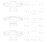 Alasum 50pcs Silicone Round Nose Pads for Rimless Eyewear Frames and Glasses Soft Push-in Nose Pieces with Elevated Design Easy Installation and Prevent Red Marks