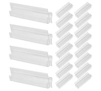 Alasum 50PCS Slatwall Flush Card Holder - 3 Inch Length Double Layer Slat Board Sign Grip - Transparent Wall Mount Tag Clip Panel Aisle Display for Restaurant, Supermarket, Retail
